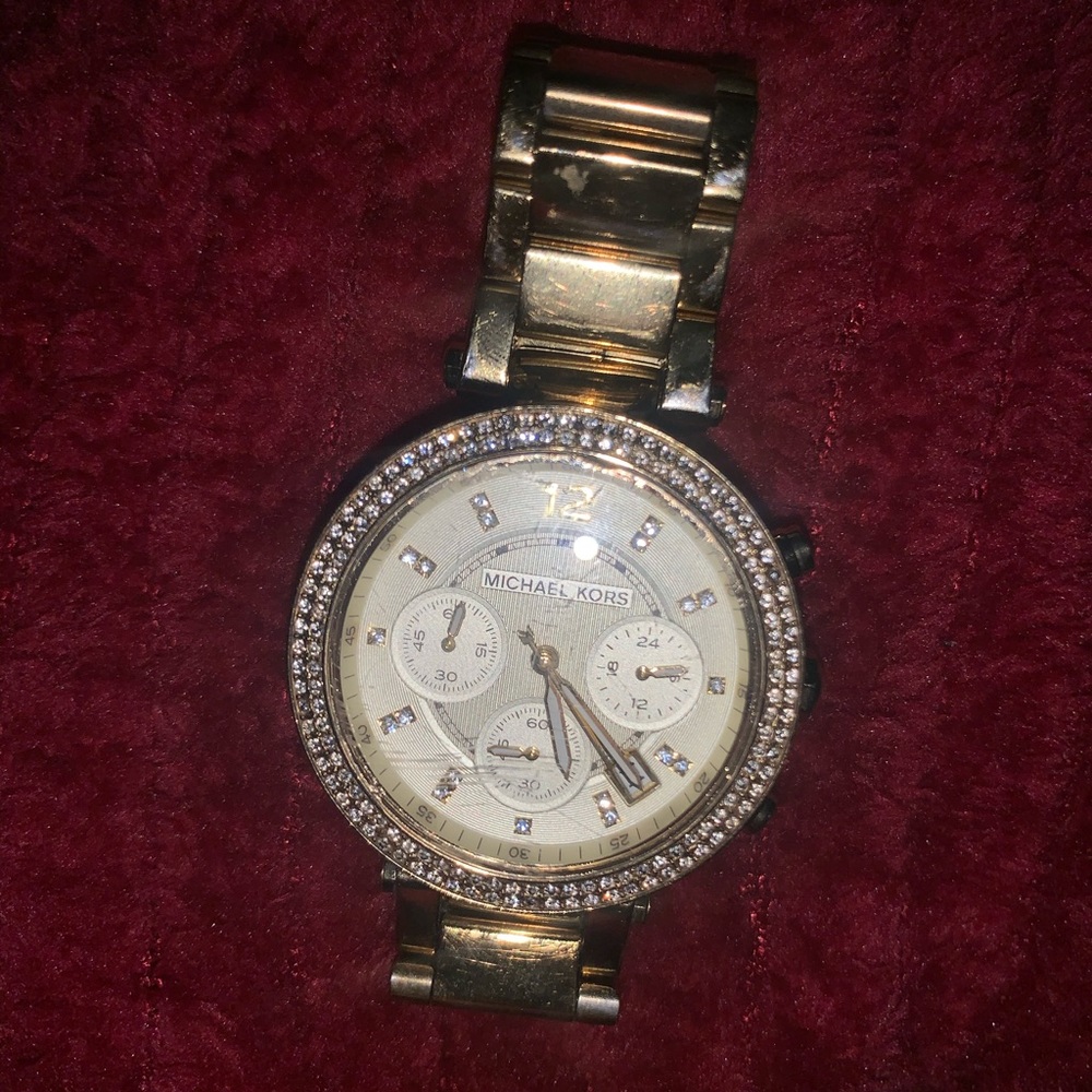 MK Gold Petite Watch